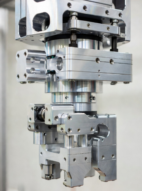 High-precision aluminum robotic end-effectors and joint components