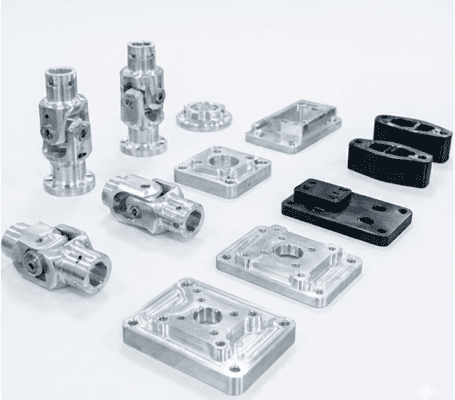 Complex aerospace impeller with curved surfaces being precision machined
