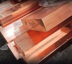 YCS pure copper rod with polished surface finish