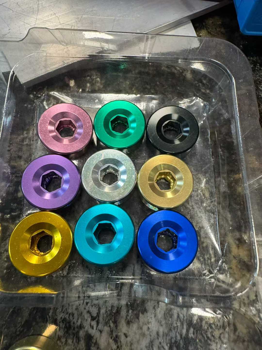 Surface finished aluminum and copper metal parts for industrial applications